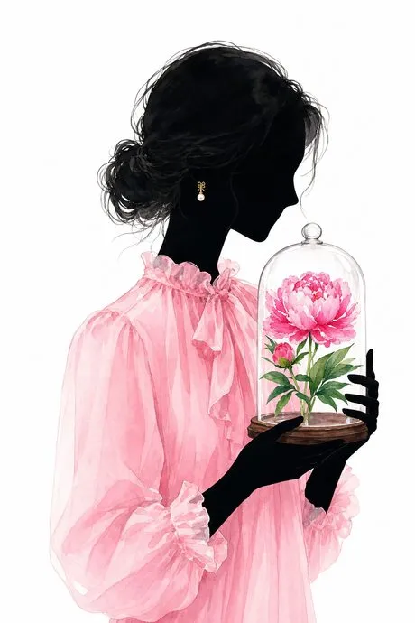 芍薬型のイラスト