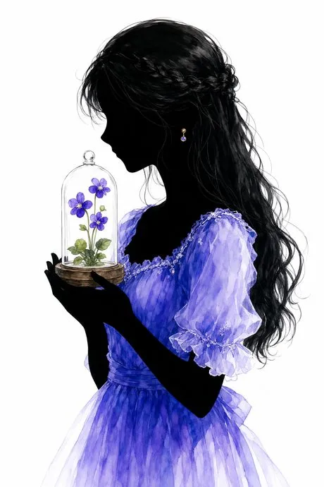 すみれ型のイラスト